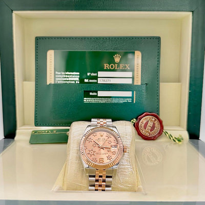 【萬永名錶】Rolex ♛ 勞力士178271 花圖 玫瑰金 原廠錶9成新 ☑️有單 錶徑31mm