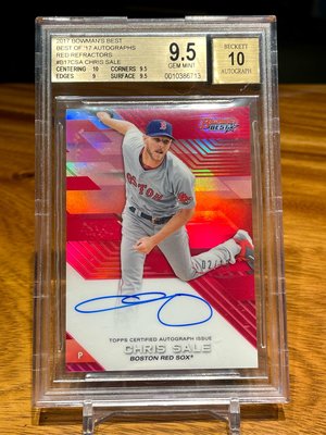 2017 Bowman Chris Sale Boston Red Sox #91