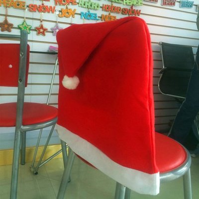 ✤拍賣得來速✤聖誕節裝飾品-聖誕帽子椅套 椅子帽 聖誕禮物 禮品