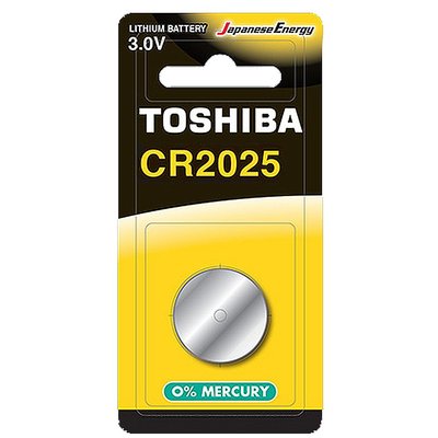 【東芝Toshiba】CR2025鈕扣型 鋰電池1顆裝(3V DL2025鈕型電池 無鉛 無汞)