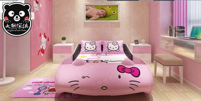 【大熊傢俱】 IKS TC500 Hello Kitty床 汽車床 跑車床 造型床 三尺床 四尺床 兒童衣櫃 床頭櫃