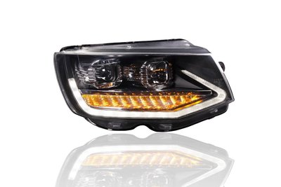 RC HID LED專賣店 福斯 VW T6 跑馬方向燈 大燈組 魚眼大燈 日行燈 含馬達 大燈組 T6大燈