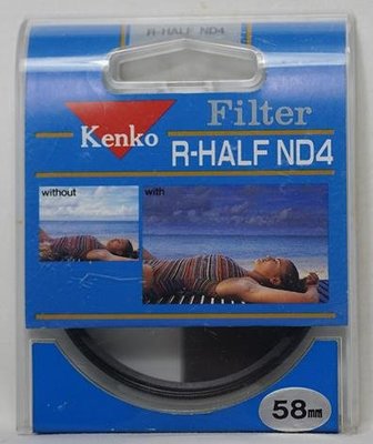 ◎濾鏡嚴選◎ Kenko R-HALF ND4 58mm 濾鏡