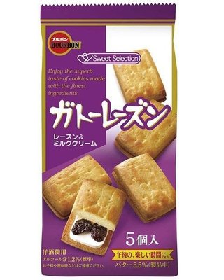 [日本進口]北日本 葡萄乾夾心餅乾 (102g)