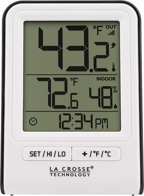 [4美國直購] La Crosse Technology 308-1409WT-CBP 溫度觀測器 Temperature Station with Time