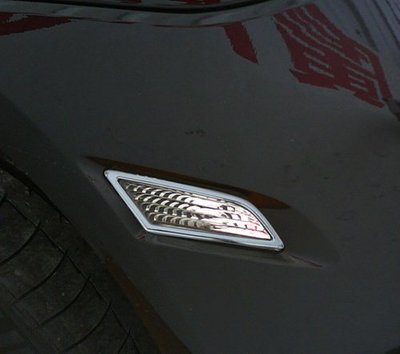 圓夢工廠 Porsche Cayenne 957 2006~2010 改裝 葉子板鍍鉻銀燈框飾貼 方向燈框 鍍鉻側燈框
