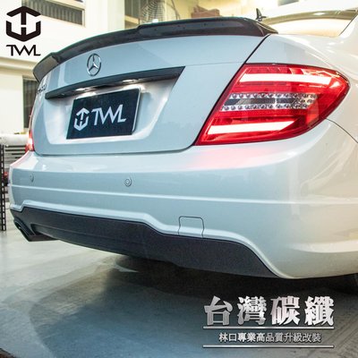 TWL台灣碳纖 W204  BENZ 13年 C250 AMG 小改美規 後下巴 後下 高品質 原廠型