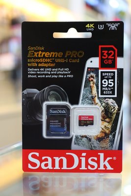 【日產旗艦】SanDisk Extreme PRO microSD 32G 95MB V30 公司貨 GoPro 空拍機