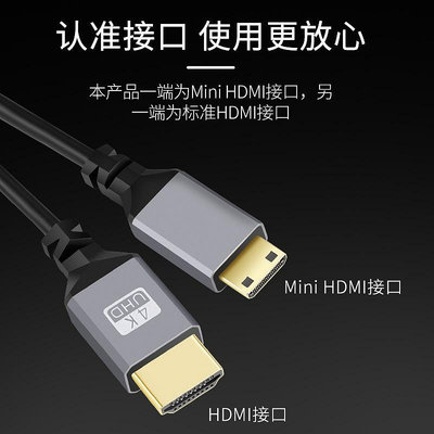 HD-036 Mini HDMI公對HDMI公線 相機連接線 DV連接線 HDMI2.0版 4K 60hz 彈簧伸縮線