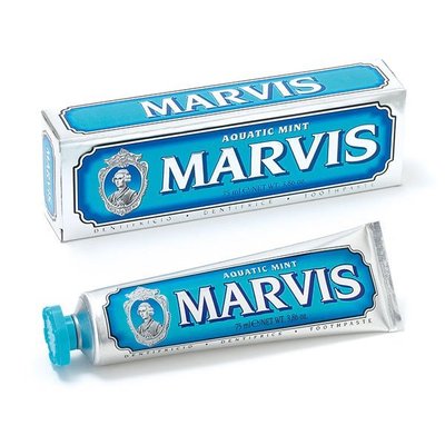 【Orz美妝】MARVIS 海洋薄荷牙膏 85ML 藍色 Aquatic Mint 義大利精品牙膏 牙膏界的愛瑪仕