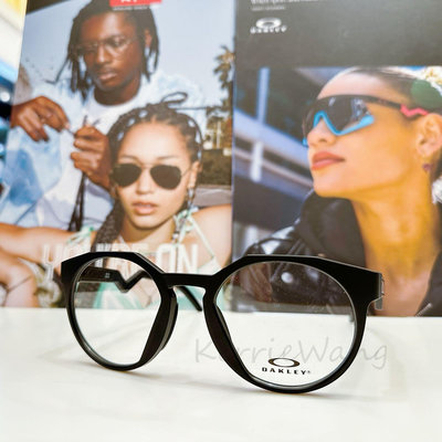 Oakley 亞洲版霧黑圓形光學眼鏡 姆巴佩同款運動眼鏡 HSTN輕量設計 配戴舒適OX8139A 0152