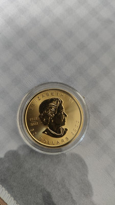 【二手】2023年加拿大楓葉金幣  最后一期女王紀念版 銀幣 金幣 古玩【破銅爛鐵】-5840