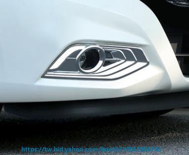 前霧燈罩專用於Nissan TIIDA日產2016款17改裝裝飾汽車配件霧燈框18