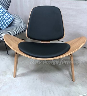 【N D Furniture】台南在地家具-特價丹麥Hans Wegner 水曲柳原木色飛機椅/微笑椅/休閒貝殼椅TH