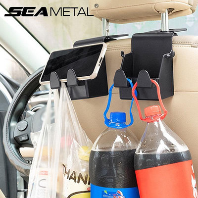 SEAMETAL汽車安全座椅後鉤多功能收納盒掛鉤 ABS 收納袋掛架手機手提包