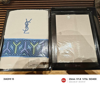 日本 保真楊樹林 YSL圣羅蘭客人毛巾全新盒裝