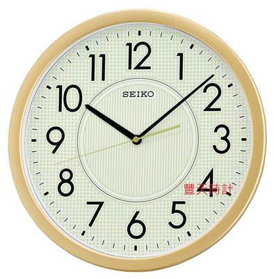 豐天時計【SEIKO】日本 精工 SEIKO 靛藍夜光 靜音 時鐘 掛鐘 QXA629 QXA629G金色