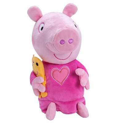 預購 來自英國粉紅豬小妹 Peppa Pig 佩佩豬可愛玩偶 絨毛玩具 睡覺晚安娃娃 聲響娃娃 30cm 生日禮