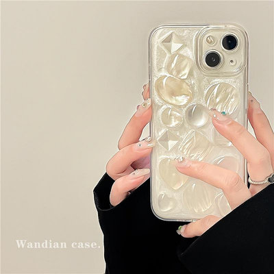 仙女 閃粉 立體 珍珠寶石手機殼 適用於iphone14pro 13 12 11 pro max小眾保護殼