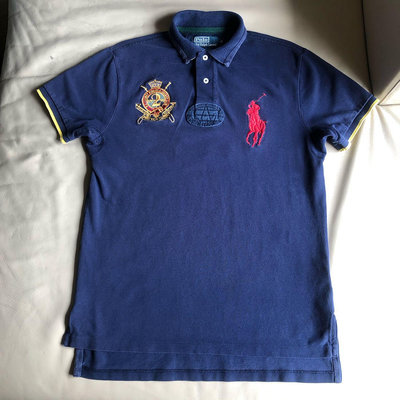 [品味人生] 保證正品 Polo Ralph Lauren 藍色 圖案 短袖POLO衫 SIZE M