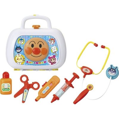 【唯愛日本】18031700001 麵包超人 醫生玩具 手提盒 玩具 醫護盒 聽筒 打針 溫度計 看診 親子 遊戲 玩具