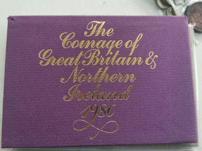 英國1980英國精制套幣一組，原盒原證書，發行量不多，收藏意【店主收藏】27093
