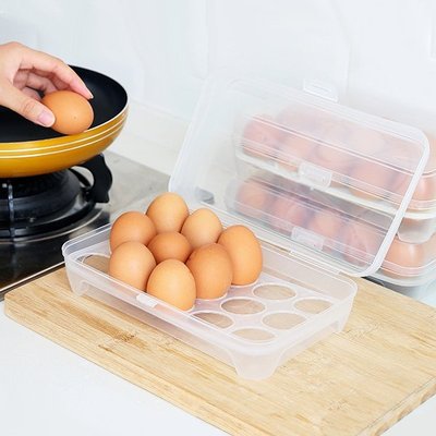 【賣完下架】B4303 15格雞蛋盒/透明收納盒/冰箱食品盒裝收納盒/雞蛋保鮮盒/廚房用品/贈品禮品