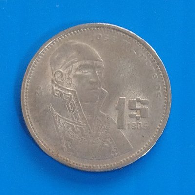 【大三元】美洲錢幣-墨西哥1985-86年1 披索錢幣1枚1標-不銹鋼重量6g直徑24.5mm(2)隨機出貨