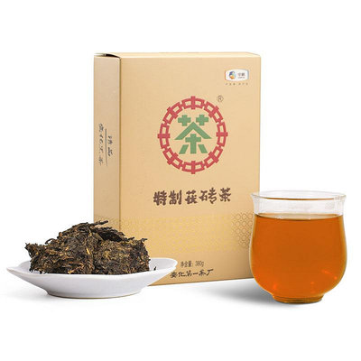黑茶中茶特制茯磚380g安化黑茶茯磚茶小磚口糧黑茶中糧茶葉益陽特產