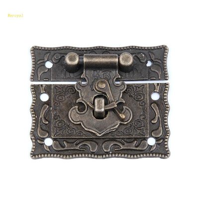 古董珠寶盒鎖閂木箱裝飾扣鎖鋅合金手提箱櫃鉸鏈易於沉入-新款221015