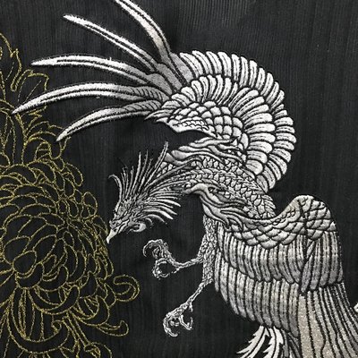 (硬骨頭)日本絡繰魂鳳凰刺繡七分袖開襟衫和柄和風(非絡繰魂.華鳥 