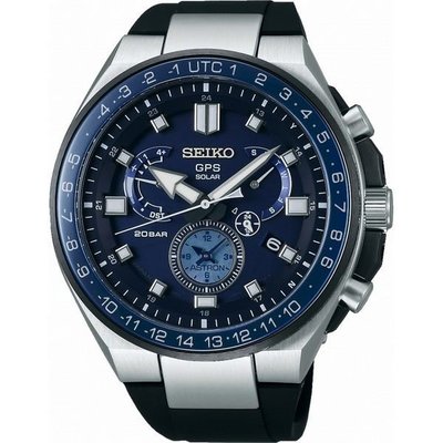 SEIKO精工 ASTRON 雙時區鈦GPS衛星定位手錶8X53-0BB0B廣告款