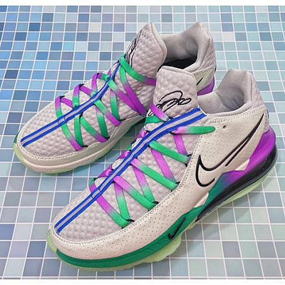 Nike Lebron 17 low 白綠紫 夜光 低筒 籃球鞋 CD5006-005