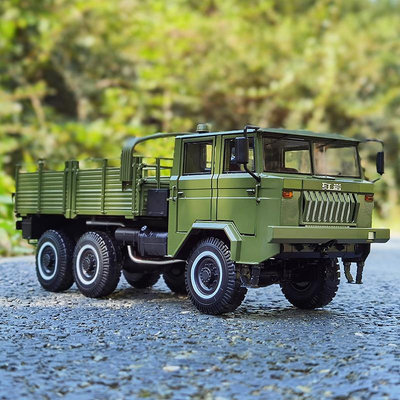 模型車 原廠 1:24上汽紅巖CQ261型6×6重型軍車越野汽車卡車汽車模型車模