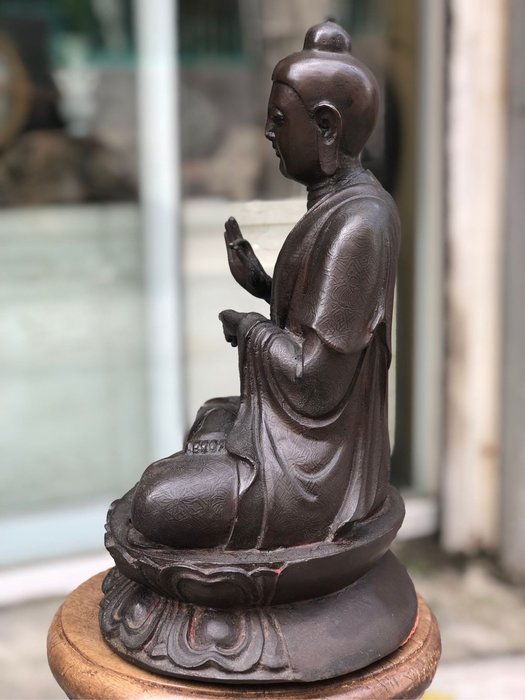 燃燈古佛銅製佛像～大明宣德年製款（高約35公分） | Yahoo奇摩拍賣