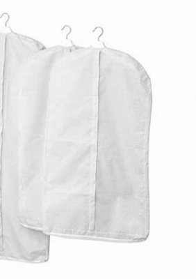 出清特價～IKEA 衣物防塵套 防塵袋 保潔袋 衣物收納袋 白色半透明（單個）~特價