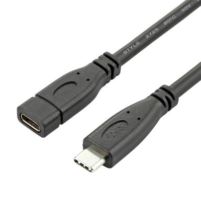 USB3.1 Type-C公對母充電數據延長線公轉母MacBook樂視手機測試線0.2米0.5米1米-極巧