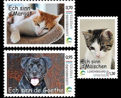 2016年盧森堡寵物-盧森堡郵政個性化郵票發行十週年紀念郵票