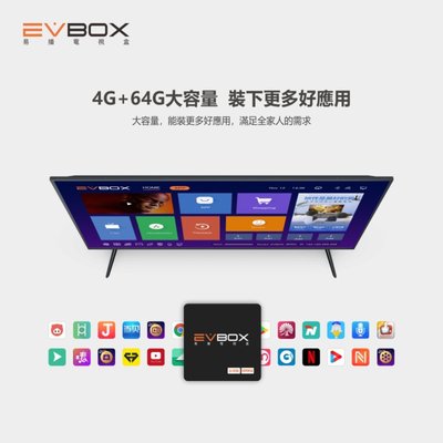 EVBOX 5MAX 旗艦版 易播電視盒/ 易播盒子/安博盒子/電視機上盒 4G(系統記憶體)/64G(儲存記憶體)