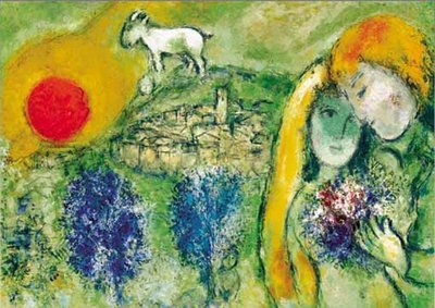 歐洲進口拼圖 Ric 名畫 戀人 夏卡爾 Chagall 1500片拼圖 15432