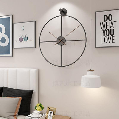 時鐘 簡約歐式大尺寸壁鐘 金屬西班牙風格掛鐘 創意時鐘時尚鐵藝鐘錶