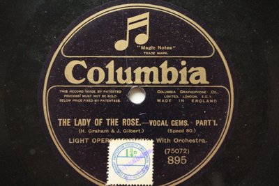 吉伯特 輕歌劇 The lady of Rose 78轉 蟲膠唱片 電木唱片