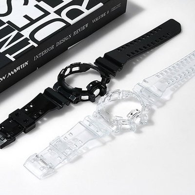 手表配件樹脂表帶表殼適合GA-400-1GBA-400黑金黑武士正品促銷