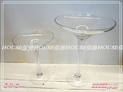 *︵House傢飾︵*雞尾酒杯造型玻璃花器 花瓶  魚缸 zakka鄉村風格 多肉植物 水耕植物(2個一組)(#6383