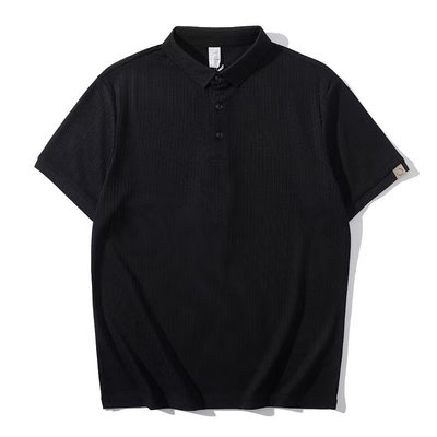 Coco衫-直條彈力纖維polo衫原創自製簡約短袖-質量保障