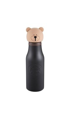 Starbucks星巴克~2018週年 20周年記念  Bearista不鏽鋼水瓶 小熊不銹鋼杯(黑色)16oz∼全新
