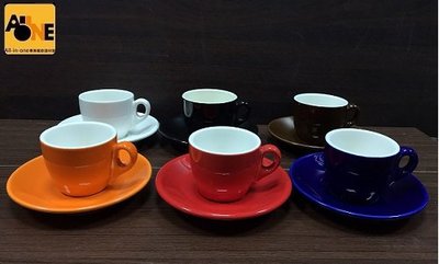 ~All-in-one~【附發票】雙色濃縮咖啡杯(100cc杯+碟)/組 一杯一盤 咖啡杯組 陶瓷咖啡組杯-售完完止