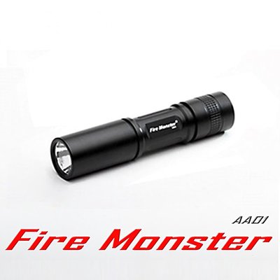 《實體店面》Fire Monster 15W 鋁鎂合金超迷你手電筒 CREE R2 LED AA01 激白光 戰術黑