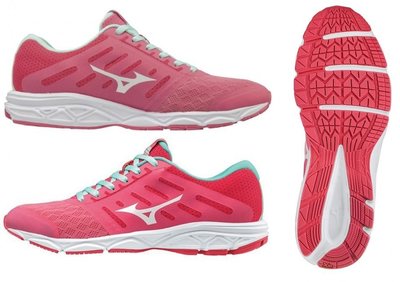 新莊新太陽 MIZUNO 美津濃 EZRUN J1GF183802 一般型鞋款 女 跑步 慢跑鞋 粉紅X白 特1500