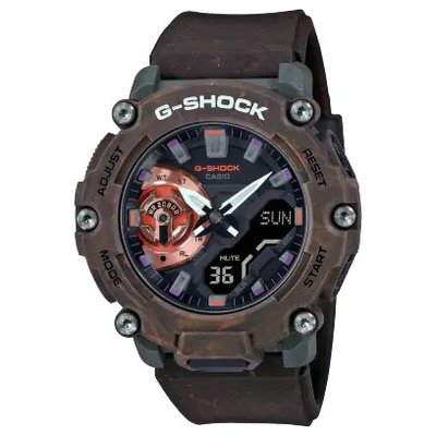 【威哥本舖】Casio台灣原廠公司貨 G-Shock GA-2200MFR-5A 神秘森林系列 經典雙顯錶